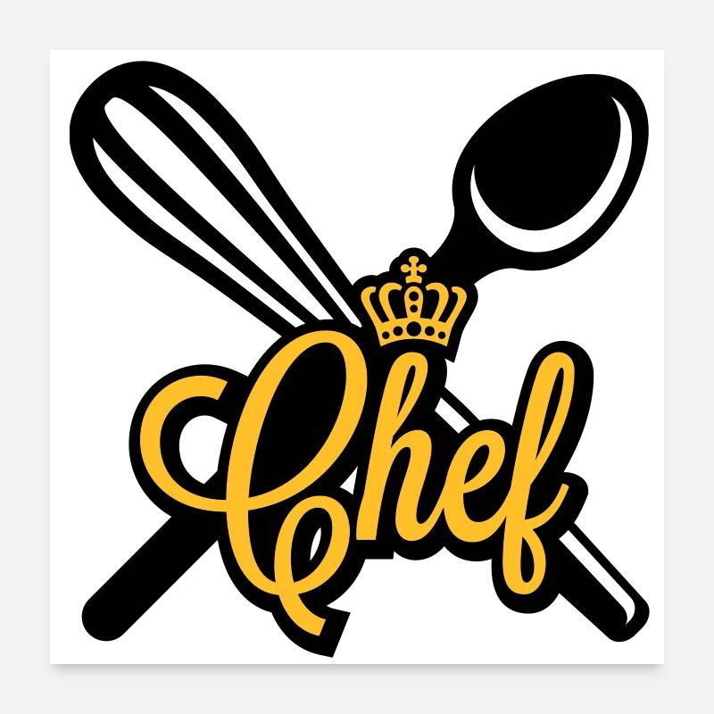 Chefkoch Poster 60x60 cm