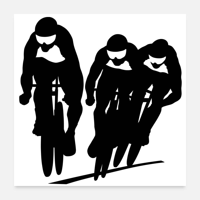 rennrad track Poster 60 x 60 cm