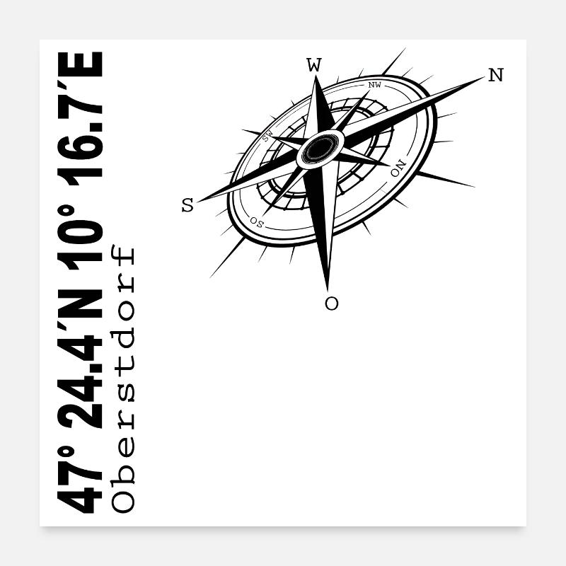Oberstdorf Poster 60x60 cm
