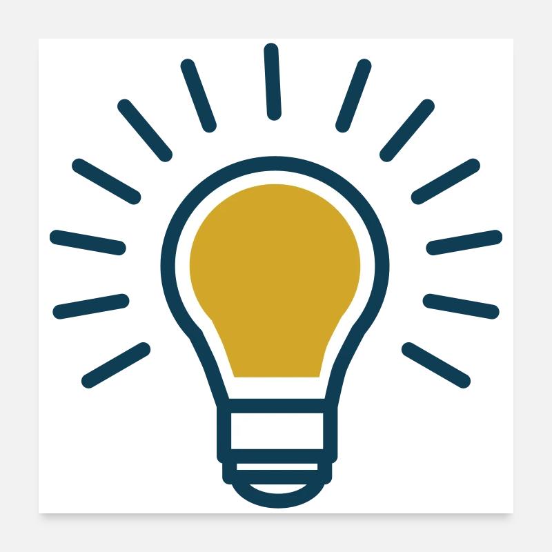 Idea light bulb (Vectorgraphic) Poster 24" x 24" (60x60 cm)