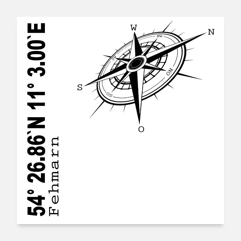 Fehmarn Poster 60x60 cm