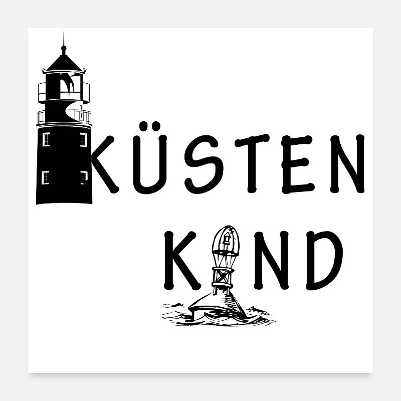 Küstenkind Poster 60x60 cm