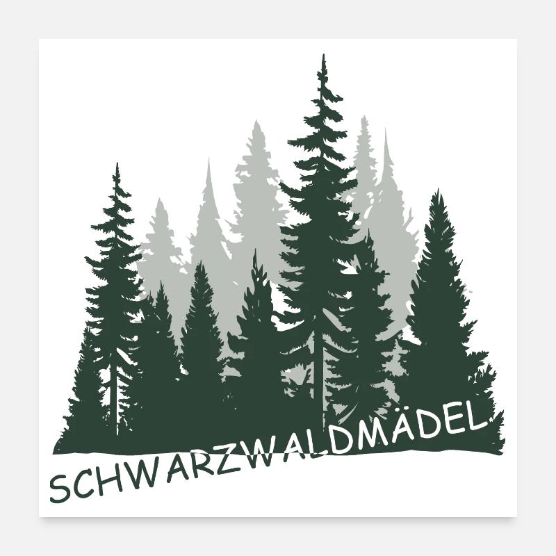 Schwarzwaldmädel Poster 60x60 cm