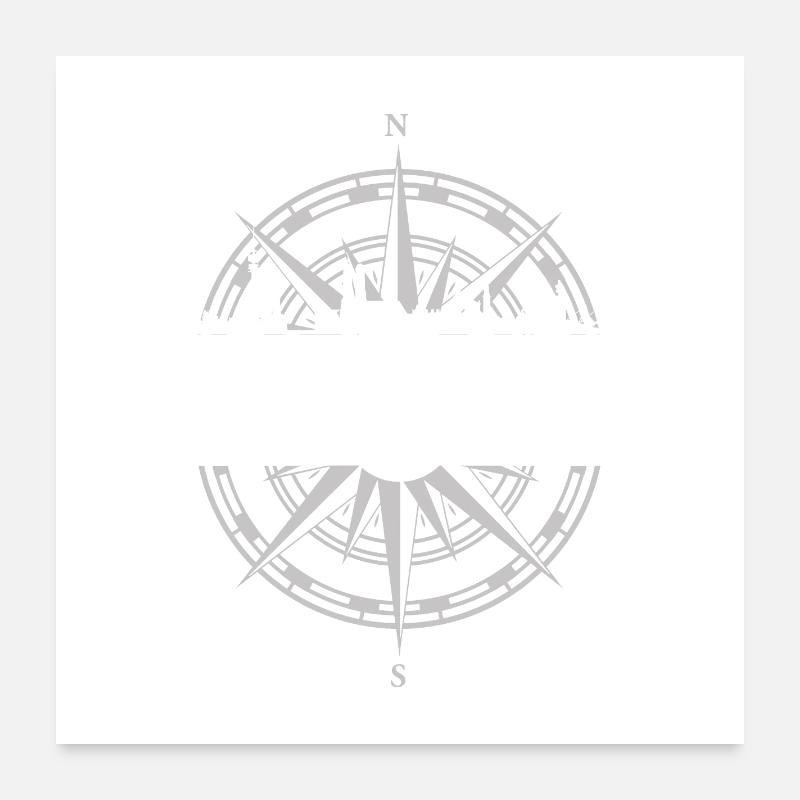 Skyline München Poster 60x60 cm