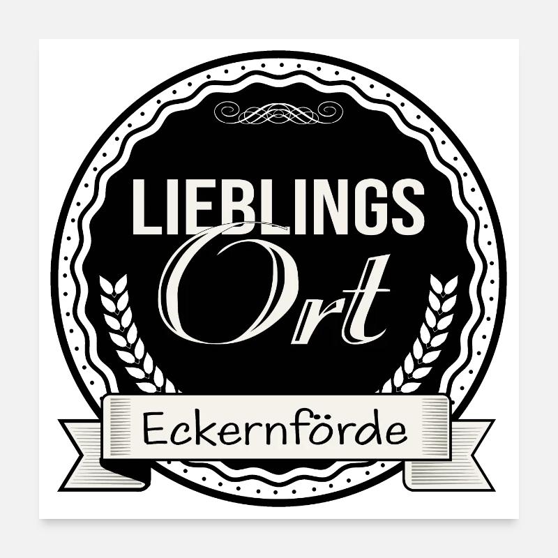 Lieblingsort Eckernförde Poster 60x60 cm