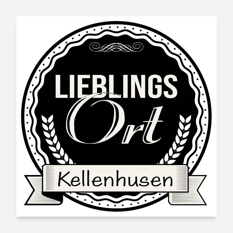 Lieblingsort Kellenhusen - Poster 60x60 cm - Weiß