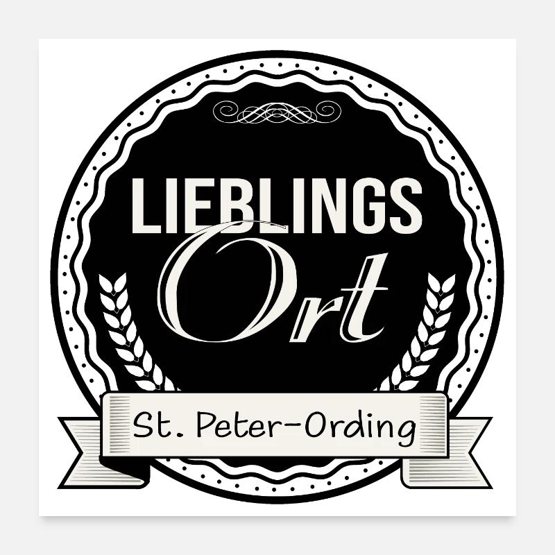 Lieblingsort St. Peter-Ording Poster 60x60 cm
