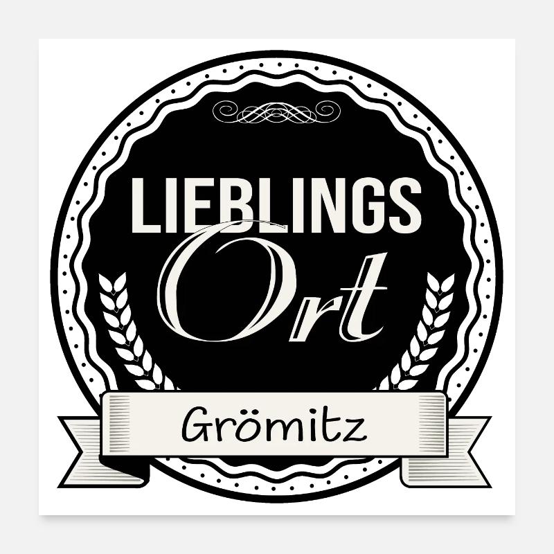 Lieblingsort Grömitz Poster 60x60 cm