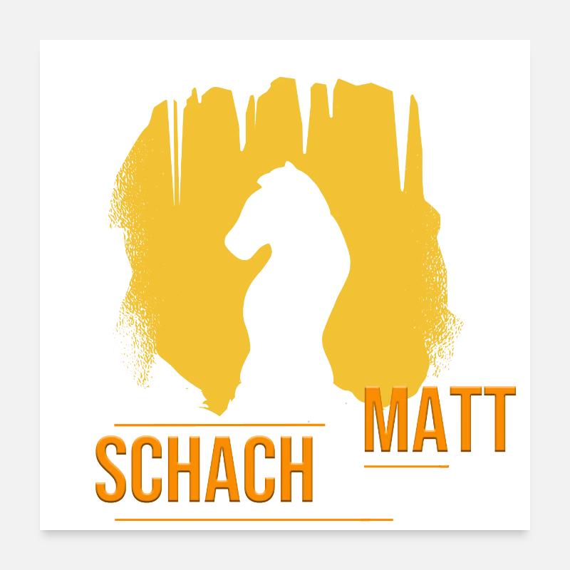 Schachmatt Poster 60x60 cm
