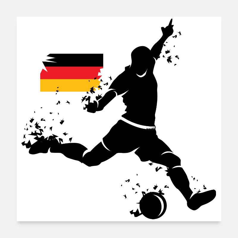 Soccer Germany Player Symbol Explosion Euro Poster 24" x 24" (60x60 cm)