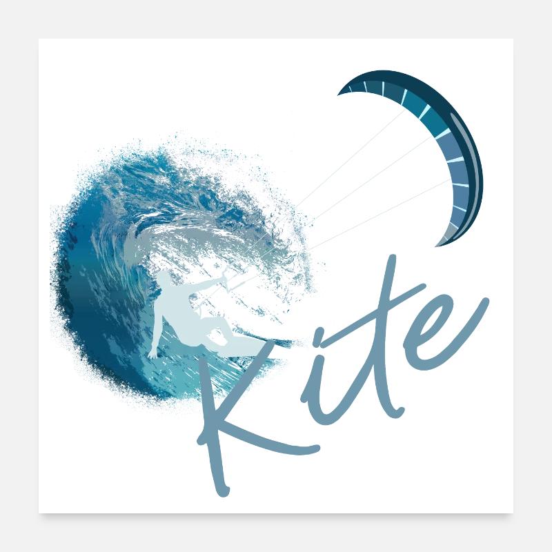 Kitesurfen Poster 60x60 cm