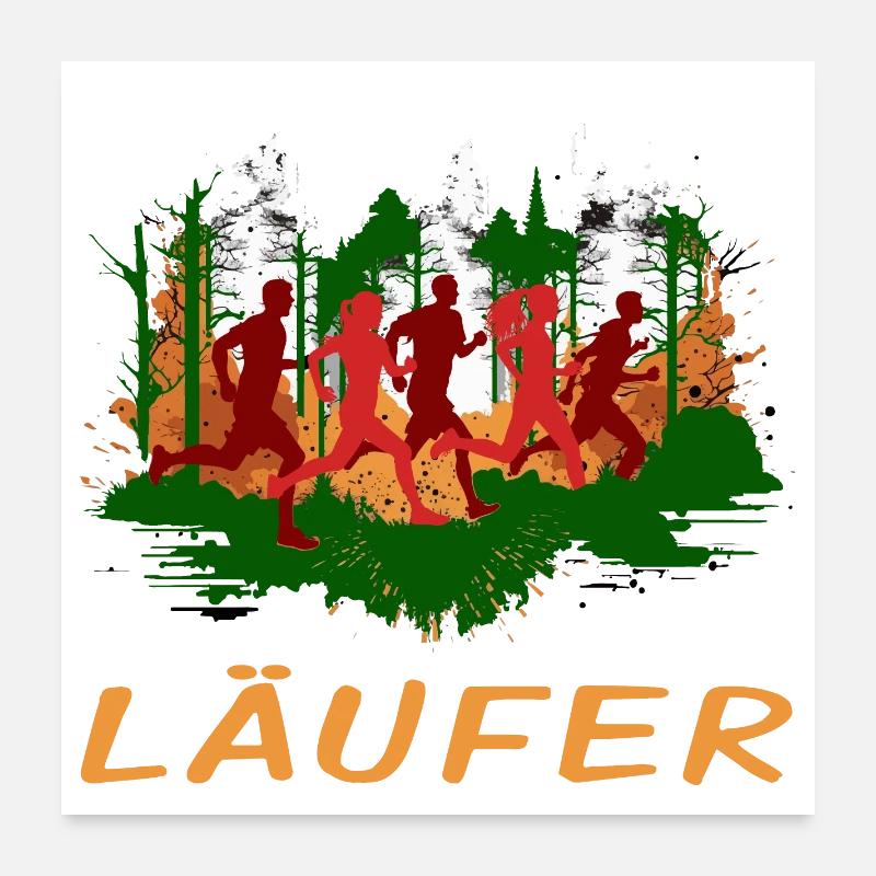Läufer Poster 60x60 cm