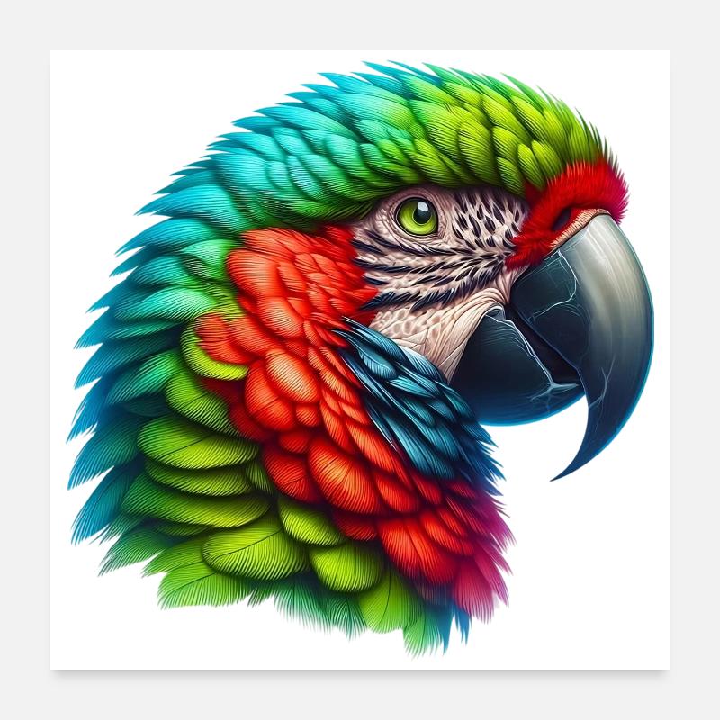 Perroquet Poster 60 x 60 cm