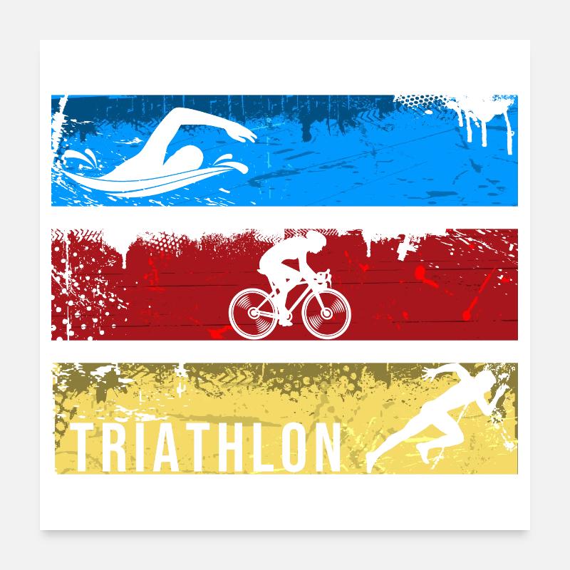 Triathlon Poster 60x60 cm