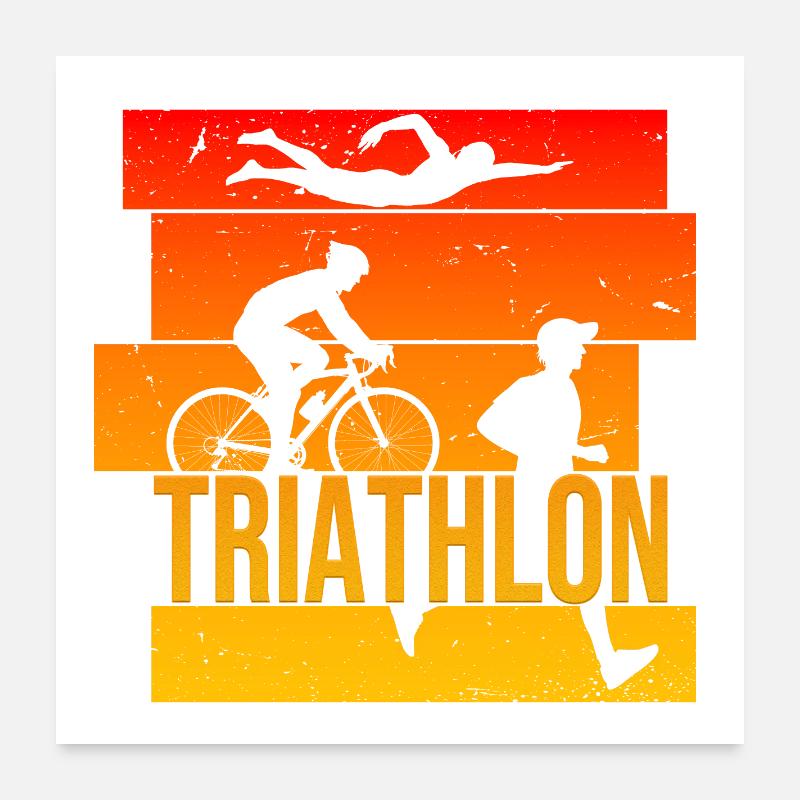Triathlon Poster 60x60 cm