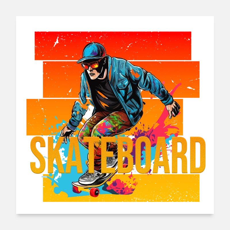Skateboard Poster 60x60 cm