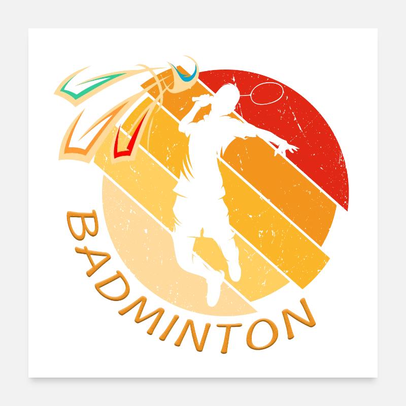 Badminton Poster 60x60 cm
