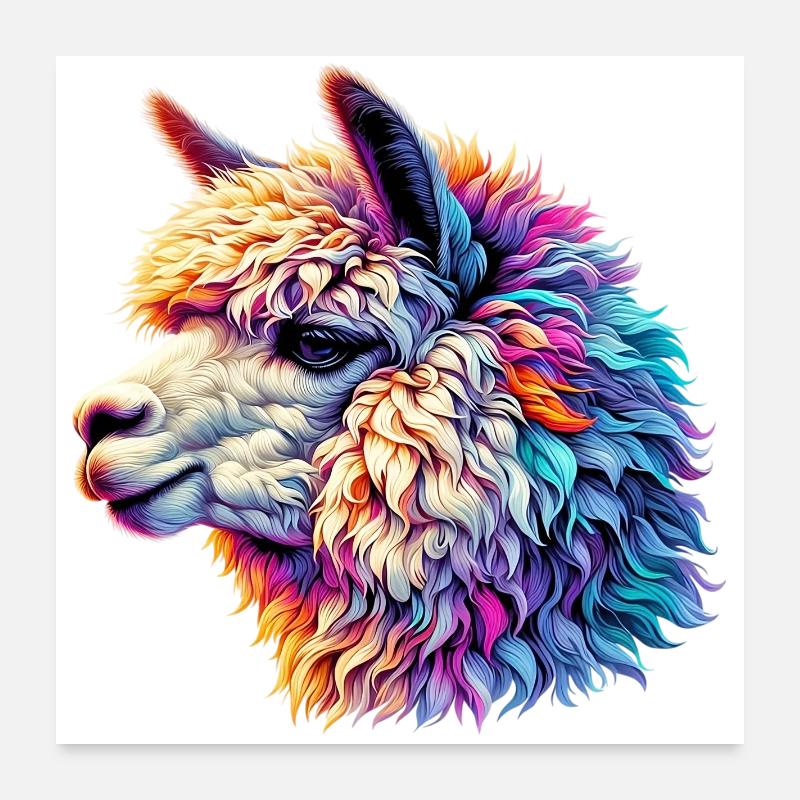 Alpaka Poster 60x60 cm