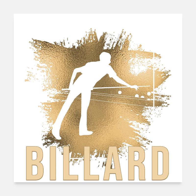 Billard Poster 60x60 cm