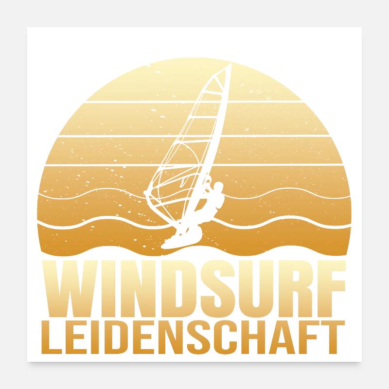 Windsurf Leidenschaft Poster 60x60 cm