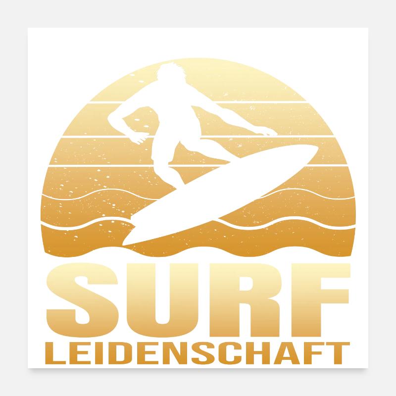 Surf Leidenschaft Poster 60x60 cm