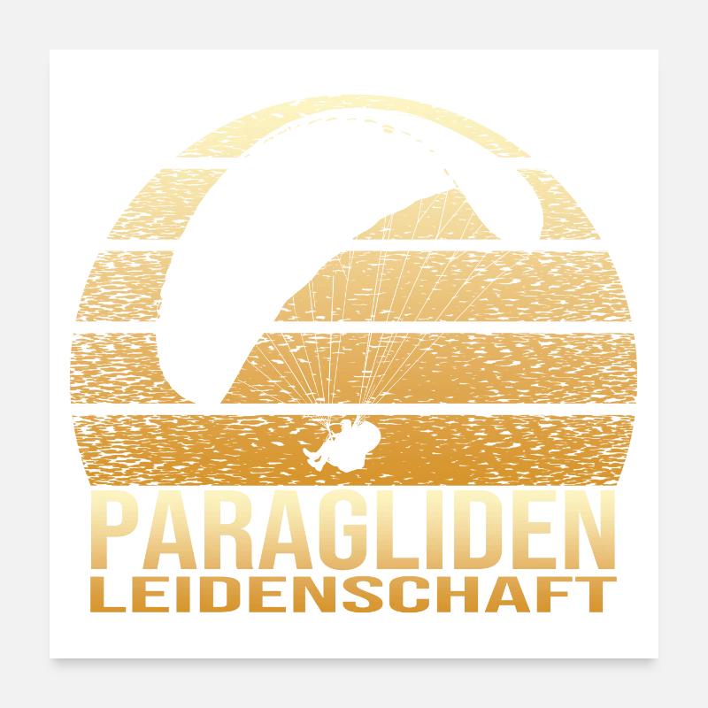 Paragliden Leidenschaft Poster 60x60 cm