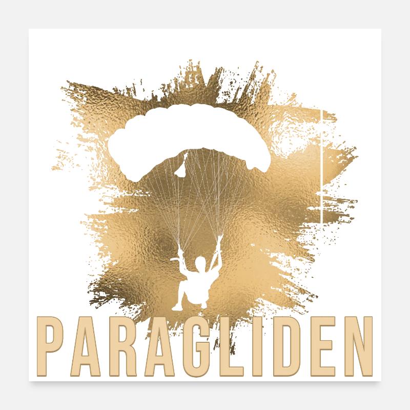 Paragliden Poster 60x60 cm