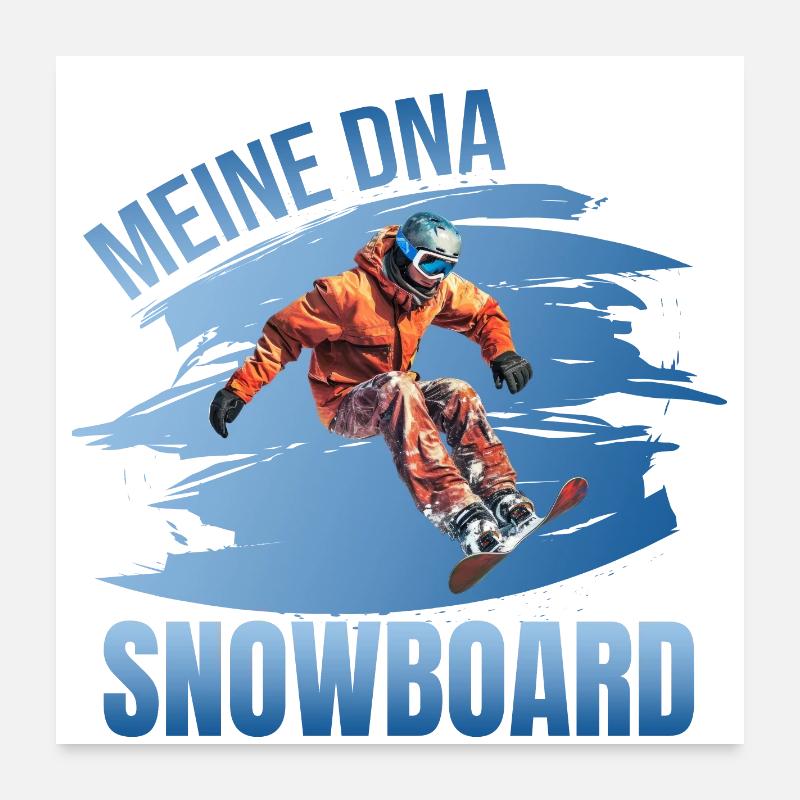 Meine DNA - Snowboard Poster 60x60 cm