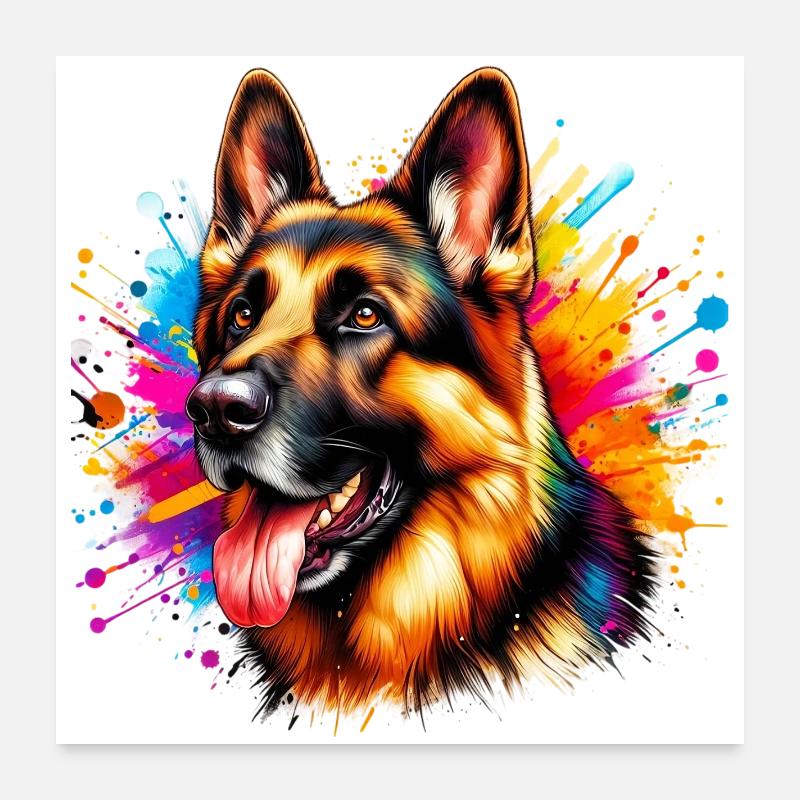 Cane Pastore Tedesco Poster 60x60 cm
