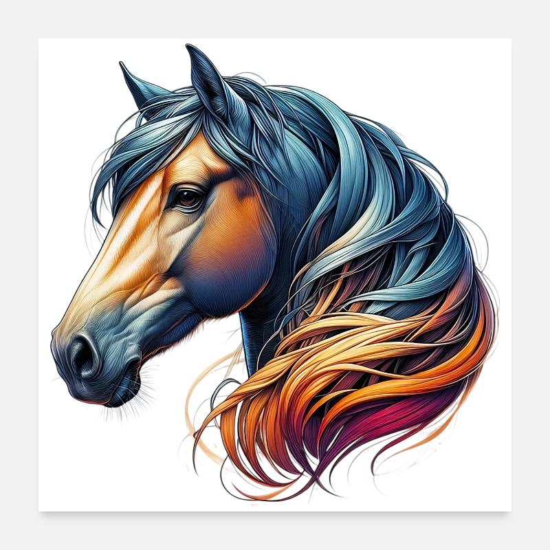 Cheval Poster 60 x 60 cm