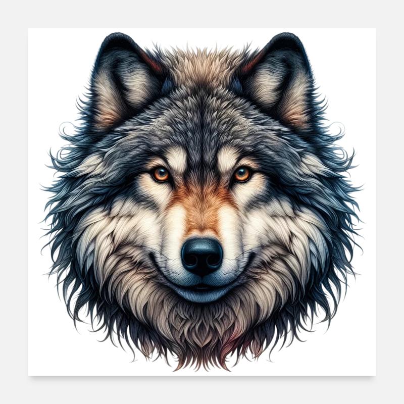 Loup Poster 60 x 60 cm