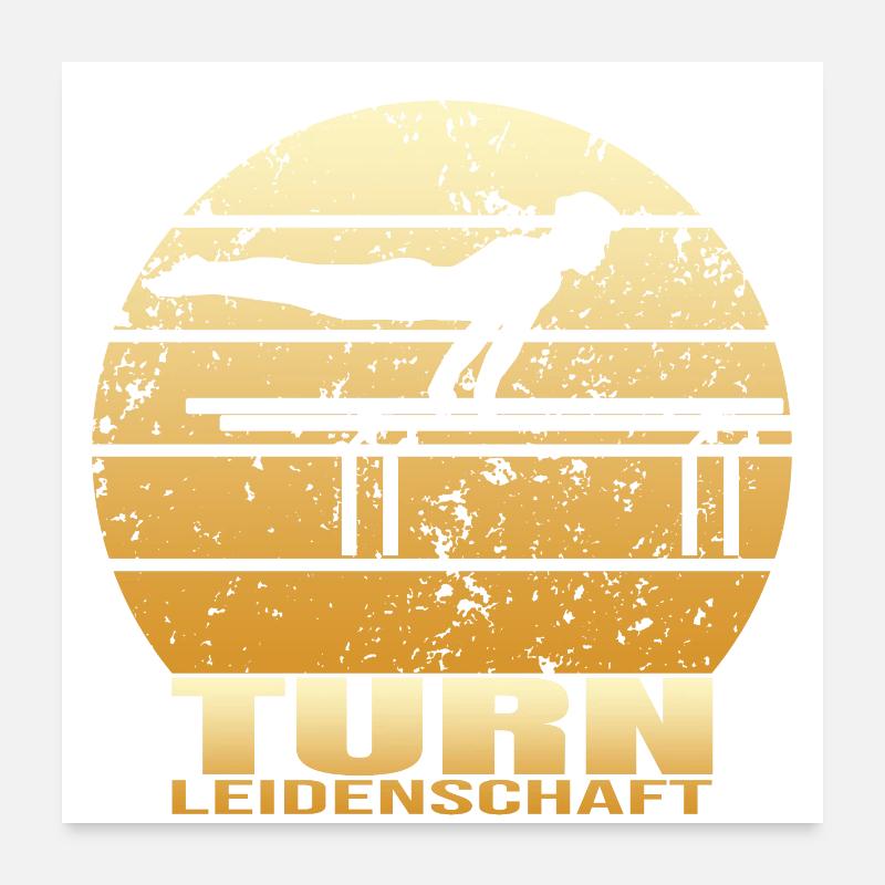 Turn Leidenschaft - Poster 60x60 cm - Weiß