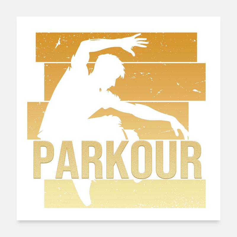 Parkour - Poster 60x60 cm - Weiß
