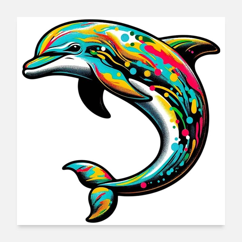 Dauphin Poster 60 x 60 cm