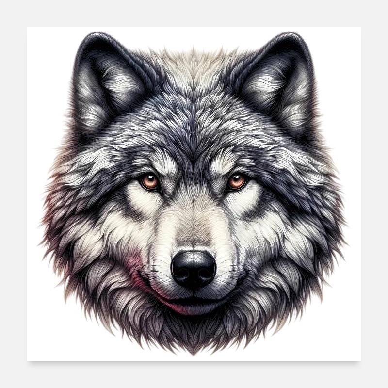 Wolf Poster 24" x 24" (60x60 cm)