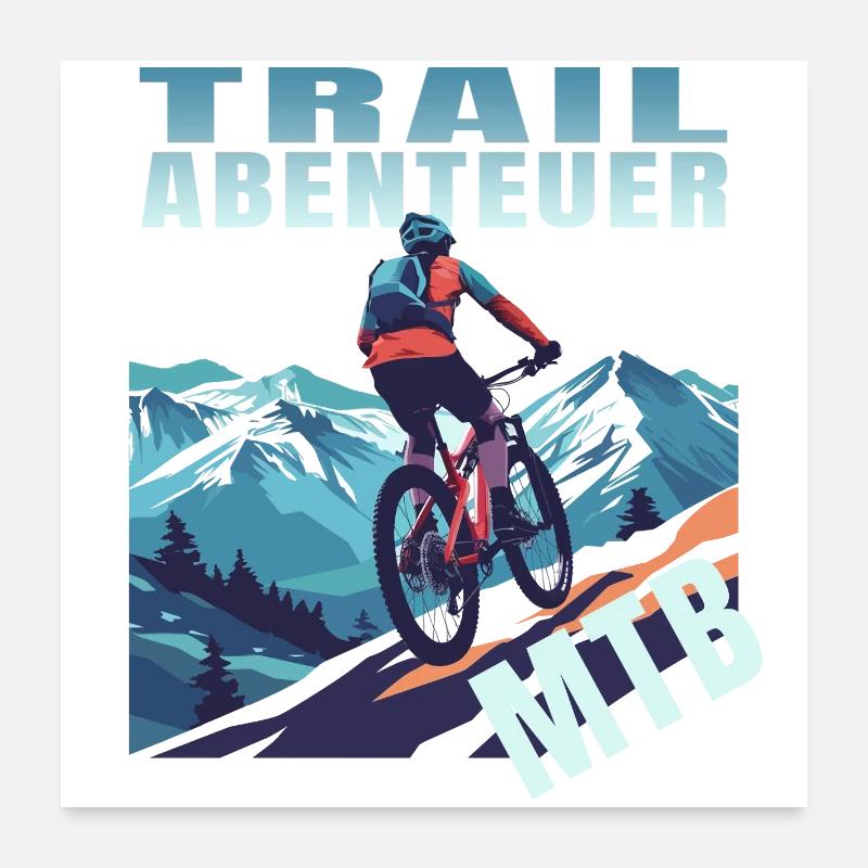 Trail Abenteuer Poster 60x60 cm
