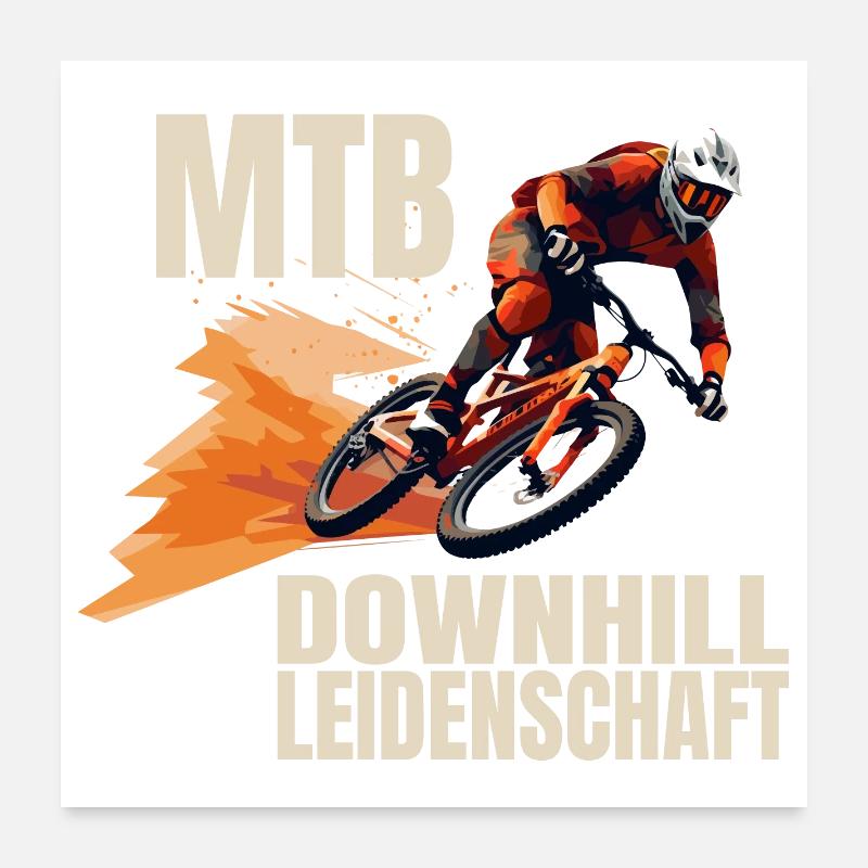 Downhill Leidenschaft Poster 60x60 cm
