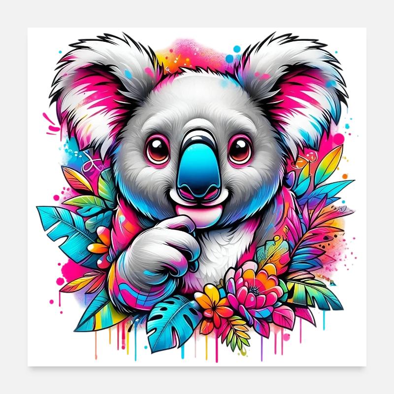 Koala Poster 60 x 60 cm