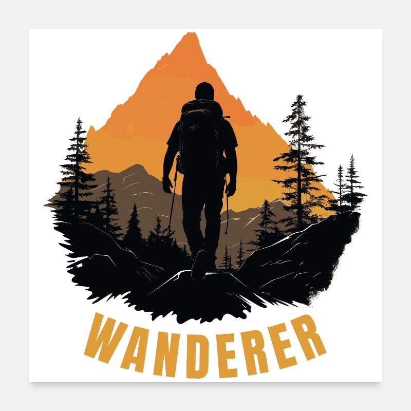 Wanderer Poster 60x60 cm