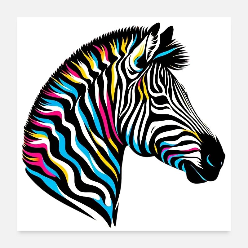 Zebra Poster 60x60 cm