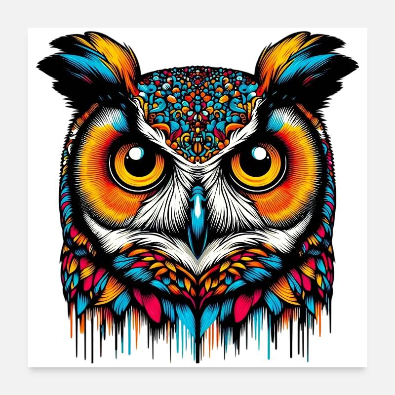 Owl Poster 24" x 24" (60x60 cm)