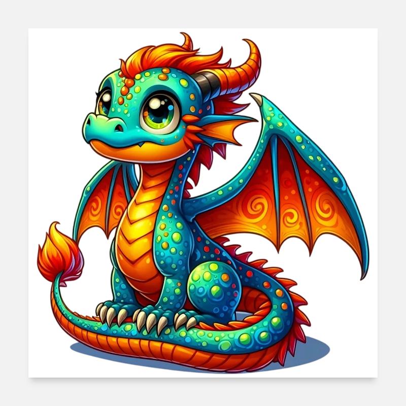 Dragon Poster 24" x 24" (60x60 cm)
