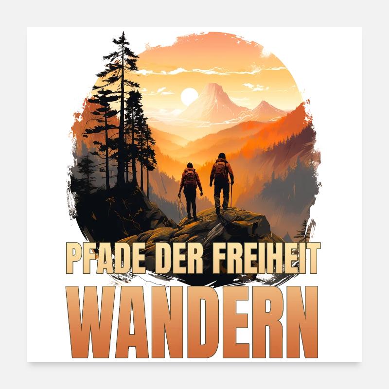 Pfade der Freiheit Poster 60x60 cm