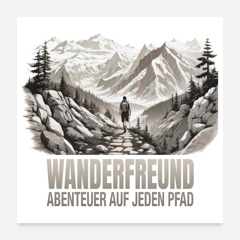 Abenteuer auf jeden Pfad Poster 60x60 cm