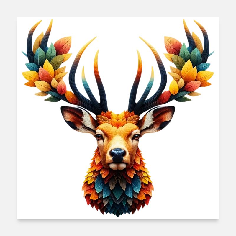 Hirsch Poster 60x60 cm