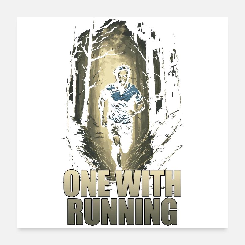 One with Running Poster 60x60 cm