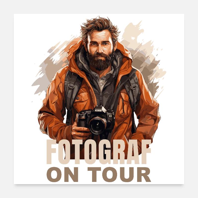 Fotograf on Tour Poster 60x60 cm