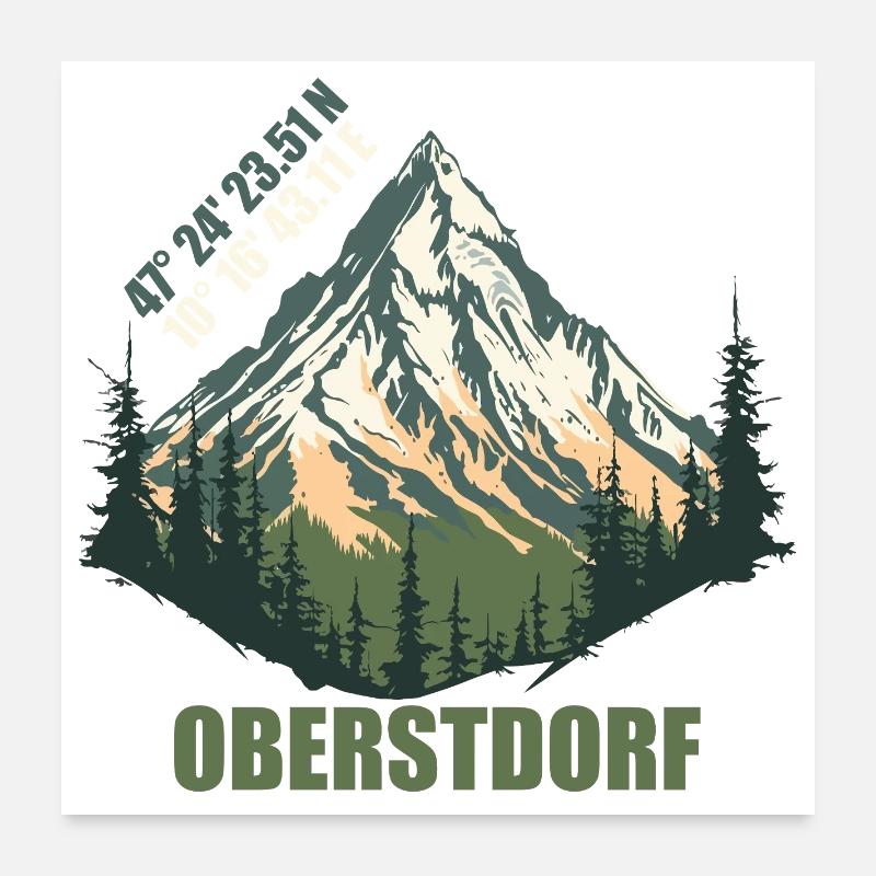 Oberstdorf Poster 60x60 cm