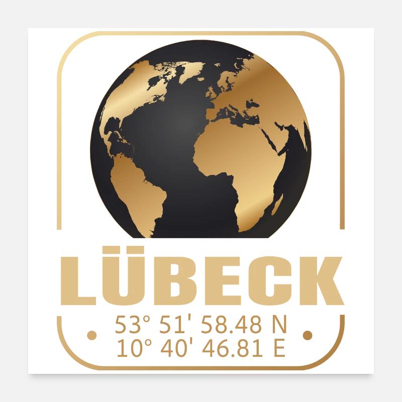 Lübeck Poster 60x60 cm