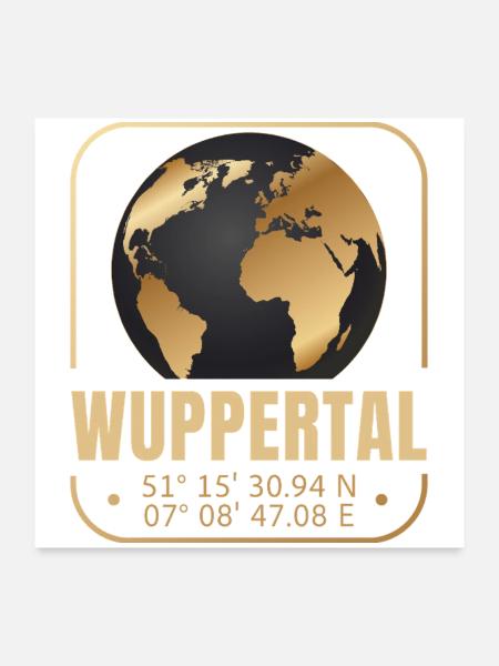 Wuppertal - Poster 60x60 cm - Weiß - Vorne